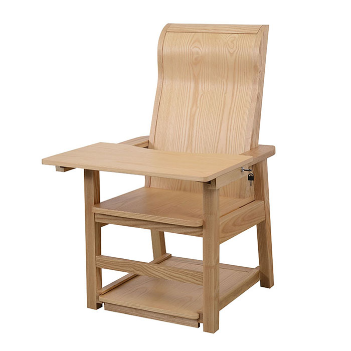 高背木制约束椅